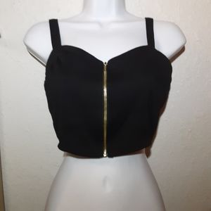 Zip front Crop Top